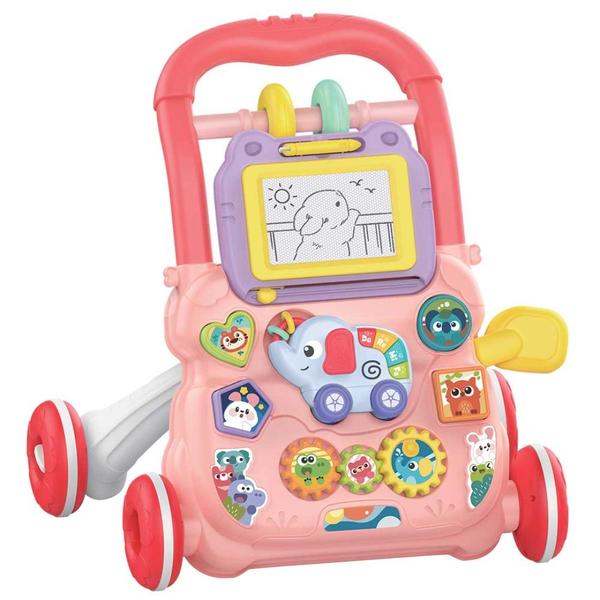 Imagem de Andador Infantil Musical Didático Educativo Empurrador Bebê DM Toys DMB6751 Rosa