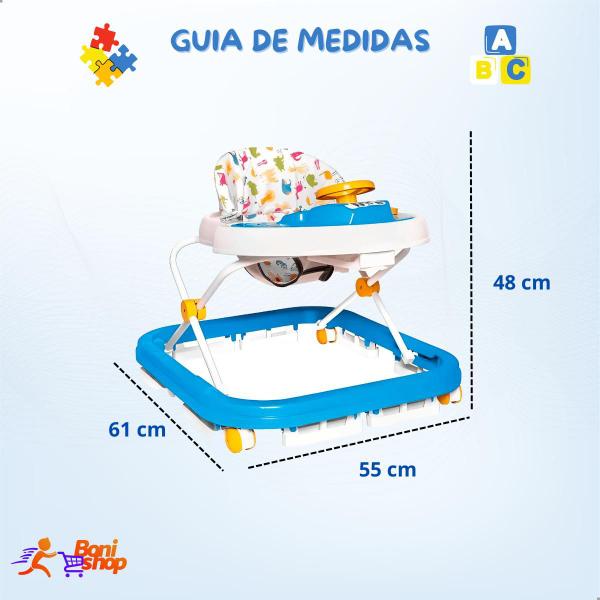 Imagem de Andador Infantil Musical P/ Bebe Bichinhos Styll Baby Cores