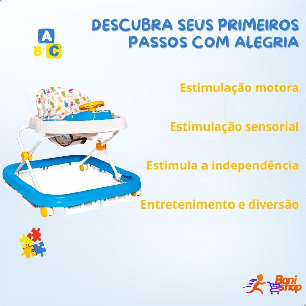 Imagem de Andador Infantil Musical P/ Bebe Bichinhos Styll Baby Cores