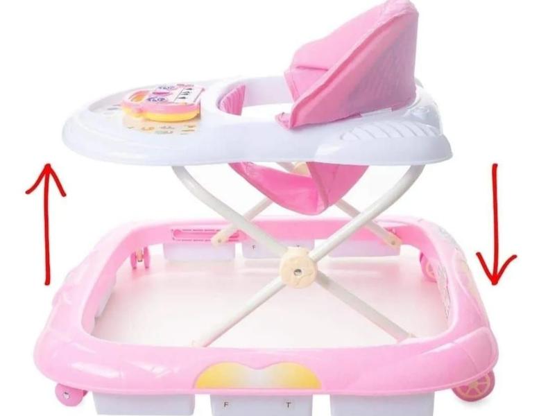 Imagem de Andador Infantil Musical Piano Interativo Baby Style Rosa