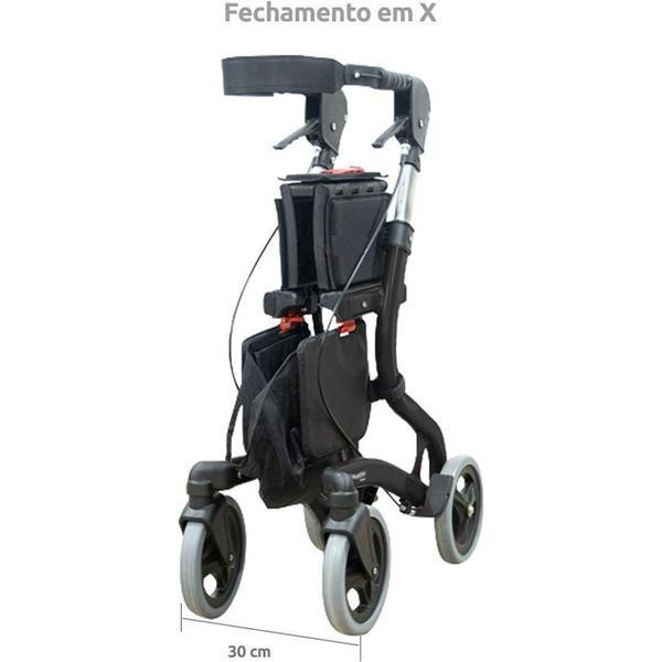 Andador Ortopédico Para Idosos Walker Vinho Tamanho G - Freedom Imagem de Andador Ortopédico Para Idosos Walker Vinho Tamanho G