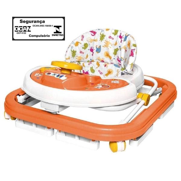 Imagem de Andador Sonoro Laranja Infantil Bichinhos 003-05 Styll Baby