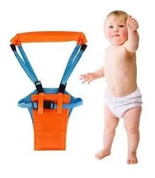 Imagem de Andador Tipo Colete para Bebê Auxiliando os Primeiros Passos.