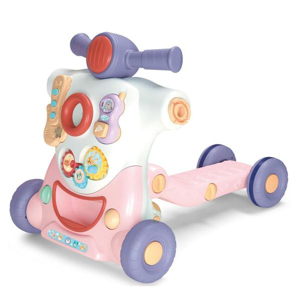 Imagem de Andador Triciclo E Patinete Infantil Meu Robô Rosa Maxibaby