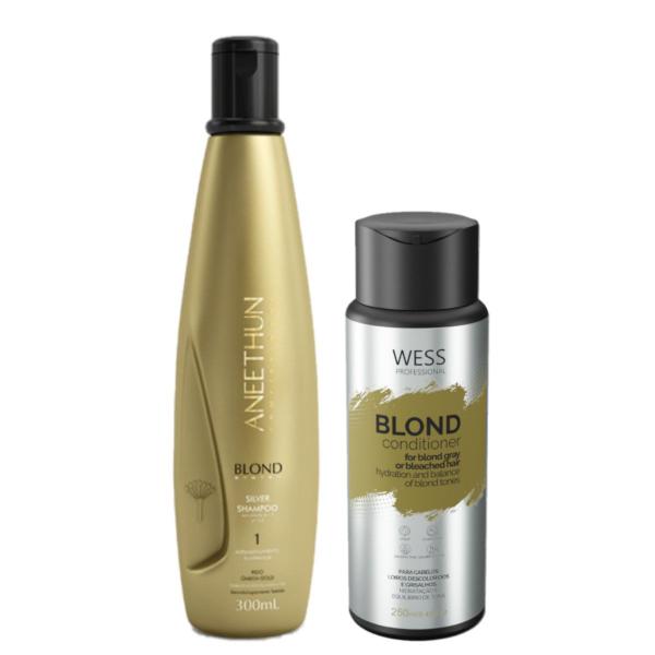 Imagem de Aneethun Blond Silver Shampoo 300ml+Wess Blond Cond. 250ml