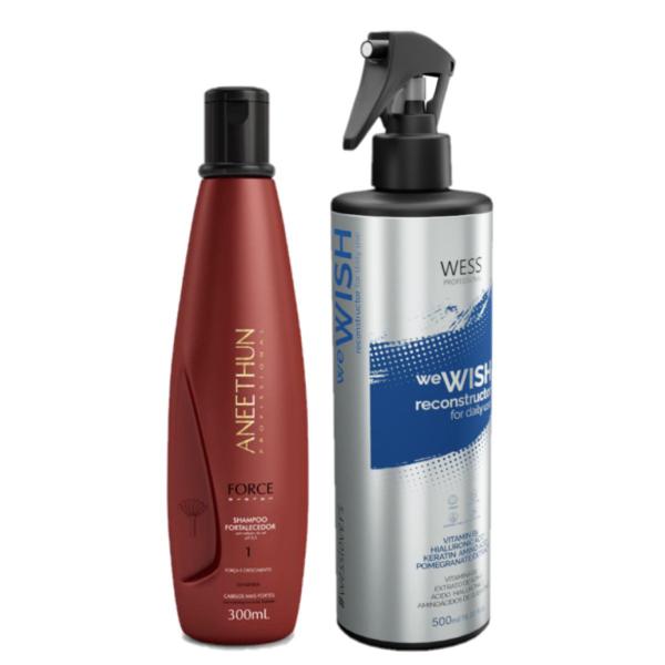 Imagem de Aneethun Shampoo Force System 300ml+Wess We Wish 500ml