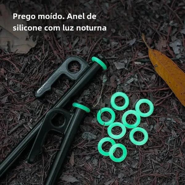 Imagem de Anéis Luminosos de Silicone para Barraca de Camping - Pacote com 10, 50 ou 100 Peças