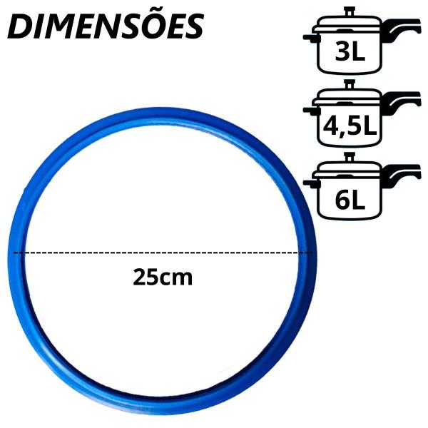 Imagem de Anel Borracha Vedação Panela Pressão Eterna Nigro 3 Litros 4,5 Litros E 6 Litros