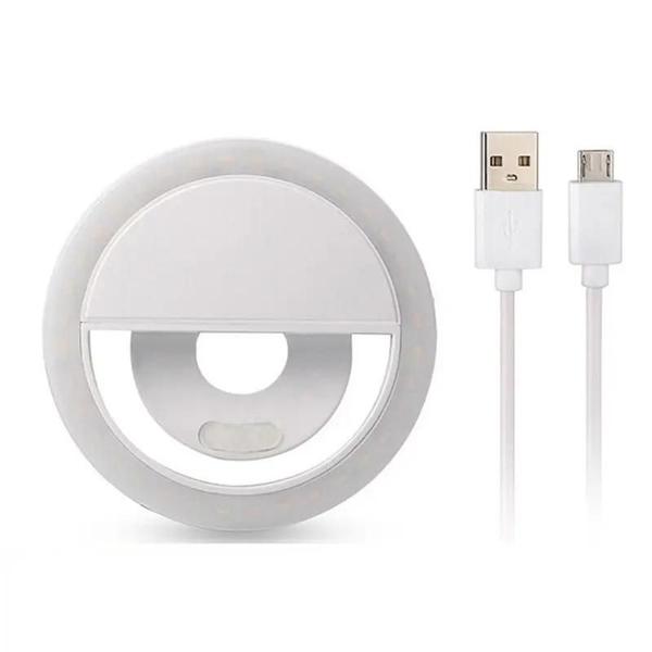 Anel de Luz LED USB para Selfie - Compatível com iPhone, Samsung, Xiaomi e Poco Imagem de Anel de Luz LED USB para Selfie - Compatível com iPhone, Samsung, Xiaomi e Poco