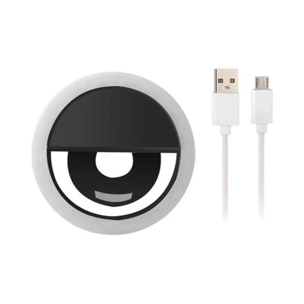 Anel de Luz LED USB para Selfie - Compatível com iPhone, Samsung, Xiaomi e Poco Imagem de Anel de Luz LED USB para Selfie - Compatível com iPhone, Samsung, Xiaomi e Poco