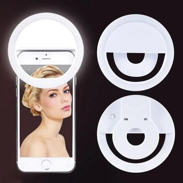 Anel de Luz LED USB para Selfie - Compatível com iPhone, Samsung, Xiaomi e Poco Imagem de Anel de Luz LED USB para Selfie - Compatível com iPhone, Samsung, Xiaomi e Poco