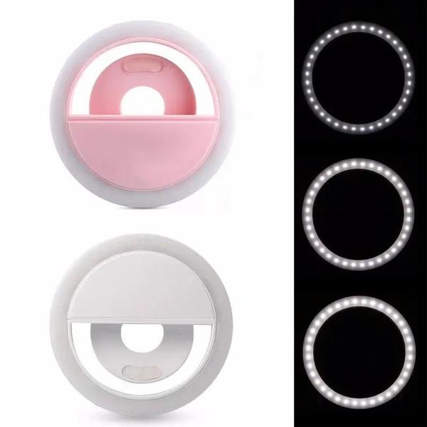 Anel de Luz LED USB para Selfie - Compatível com iPhone, Samsung, Xiaomi e Poco Imagem de Anel de Luz LED USB para Selfie - Compatível com iPhone, Samsung, Xiaomi e Poco