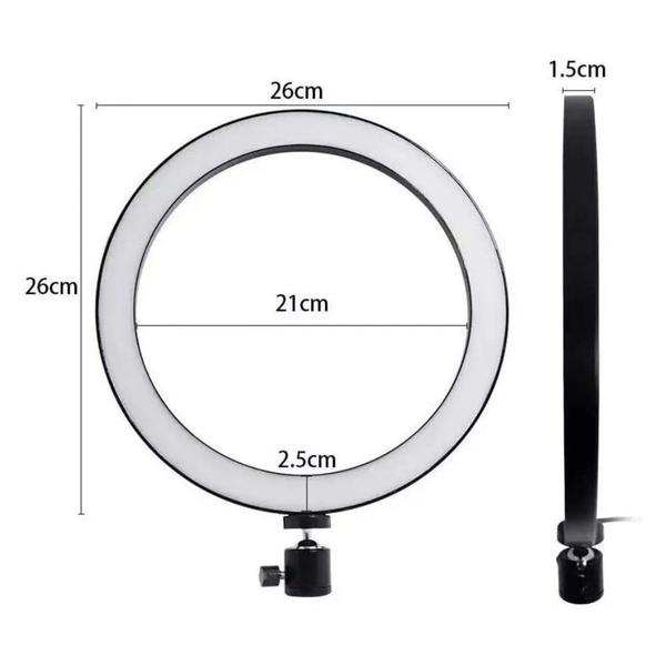 Imagem de Anel De Luz Ring Ligth 26cm e tripé para Maquiagem e Fotos