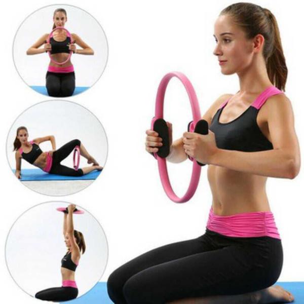 Imagem de Anel de Pilates magic circle Tonificador Círculo Mágico exercícios Rosa 893-PK - Lorben