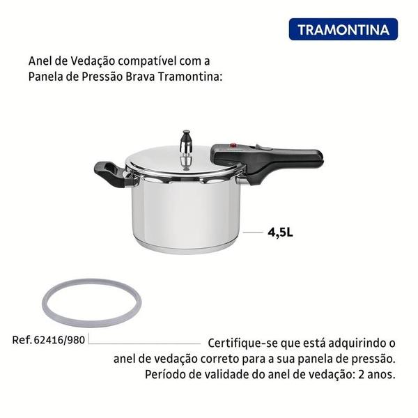 Imagem de Anel de vedação em silicone para panela de pressão tramontina brava 20 cm