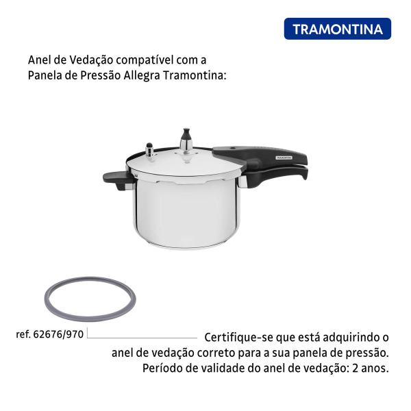 Imagem de Anel de Vedação para Panela de Pressão Tramontina Allegra em Silicone 22 cm