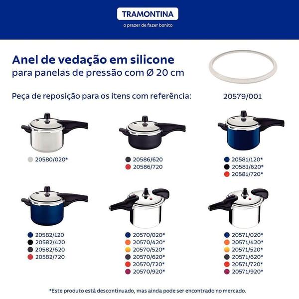 Anel De Vedação Para Panela De Pressão Tramontina Vancouver E Valência Em Silicone 20 Cm 20579001 Imagem de Anel De Vedação Para Panela De Pressão Tramontina Vancouver E Valência Em Silicone 20 Cm 20579001
