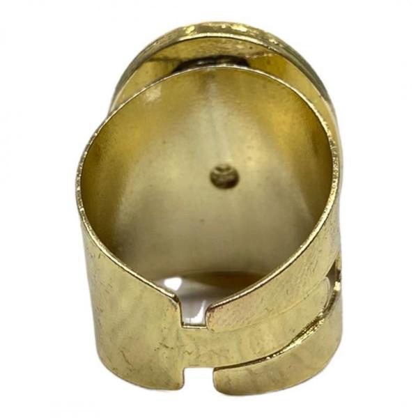 Anel Dourado Ajustável Orixá Exú 2,7 Cm Em Metal - Selecione - Meta Atacado Imagem de Anel Dourado Ajustável Orixá Exú 2,7 Cm Em Metal - Selecione
