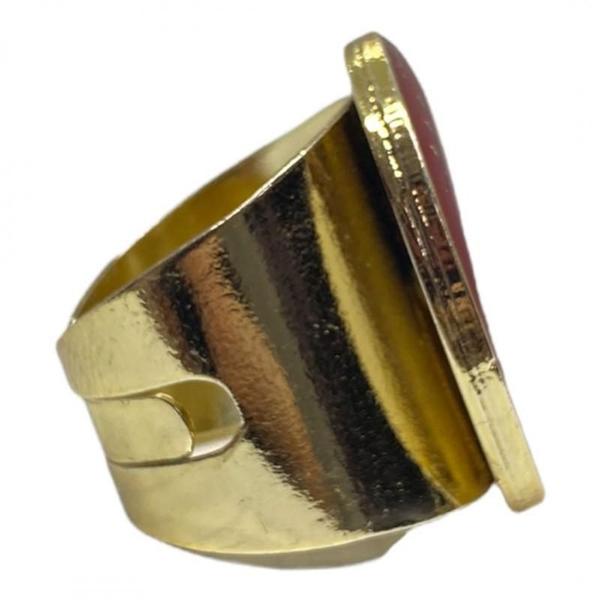 Anel Dourado Ajustável Orixá Exú 2,7 Cm Em Metal - Selecione - Meta Atacado Imagem de Anel Dourado Ajustável Orixá Exú 2,7 Cm Em Metal - Selecione
