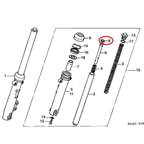 Imagem de Anel Flauta Bengala Cg 125, Titan 125, Fan 125 Honda Par