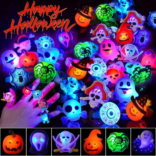 Imagem de Anel LED Light Up Rings, lembrancinhas de festa de Halloween para crianças