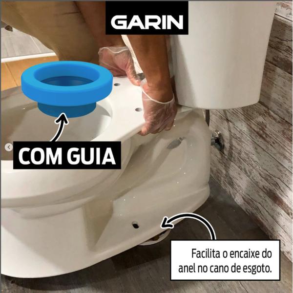 Imagem de Anel Vedação para Vaso Sanitário Com Guia Garin