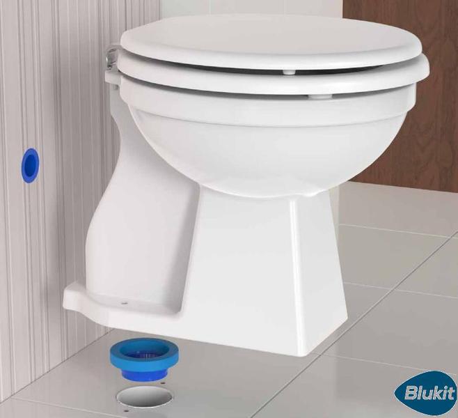 Imagem de Anel vedacao para vaso sanitario com guia + kit fixacao blukit