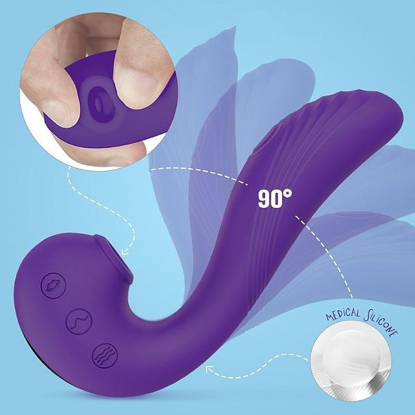 Imagem de Angel's Wings Sugador de Clitóris e Vibrador Feminino Ponto G S-Hande