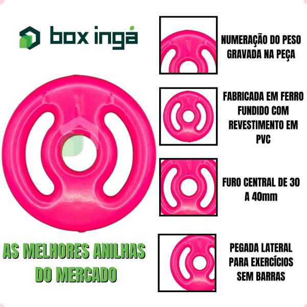 Imagem de Anilha Emborrachada 1 Kg - Rosa