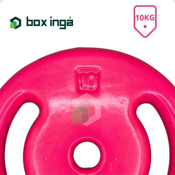 Imagem de Anilha Emborrachada 10Kg - Rosa