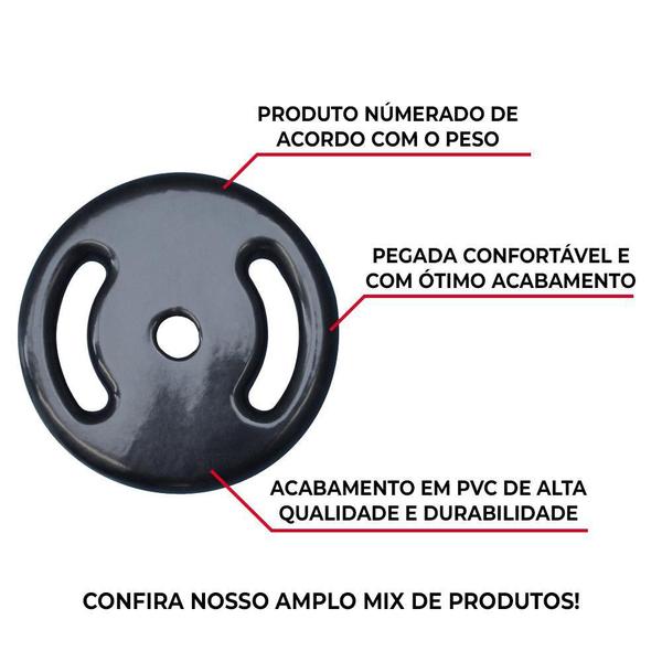 Imagem de Anilha Emborrachada 20Kg Fitness Academia Musculação