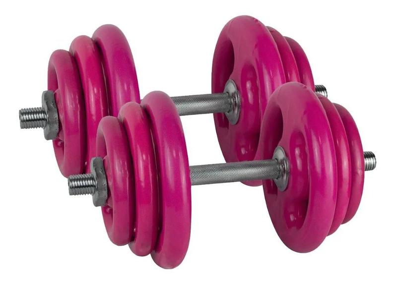 Imagem de Anilha Emborrachada 2KGs Rosa  Academia Musculação