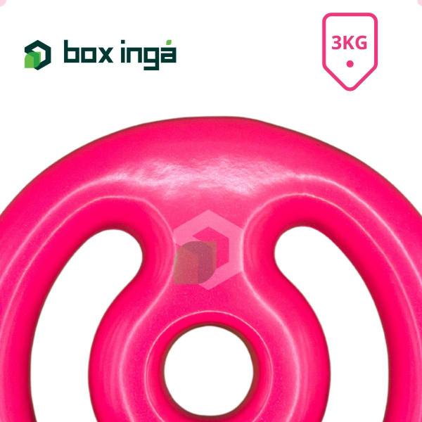 Imagem de Anilha Emborrachada 3Kg - Rosa