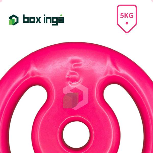 Imagem de Anilha Emborrachada 5Kg - Rosa