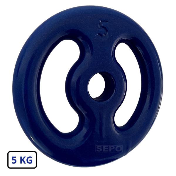 Imagem de Anilha Emborrachada Fitness 5 Kg Azul