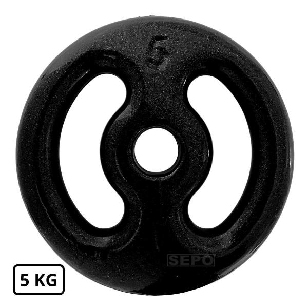 Imagem de Anilha Emborrachada Fitness 5 Kg Preta