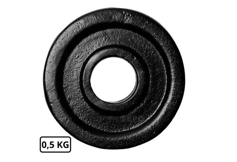 Anilha pintada 0,5 kg - preta - VAALMED Imagem de Anilha pintada 0,5 kg - preta