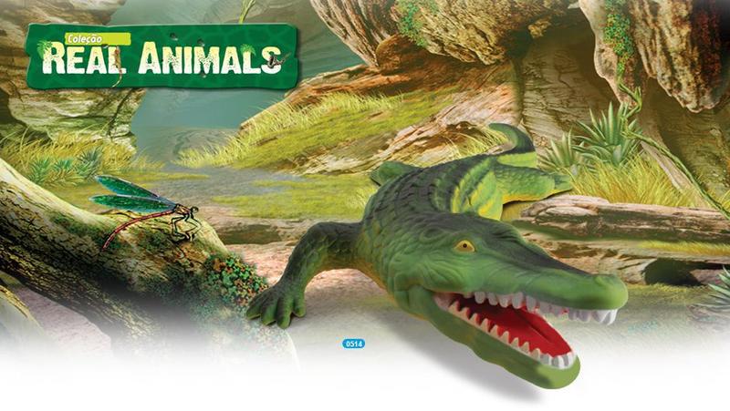 Imagem de Animal Jacaré Safári Crocodilo 41cm - BeeToys Brinquedos