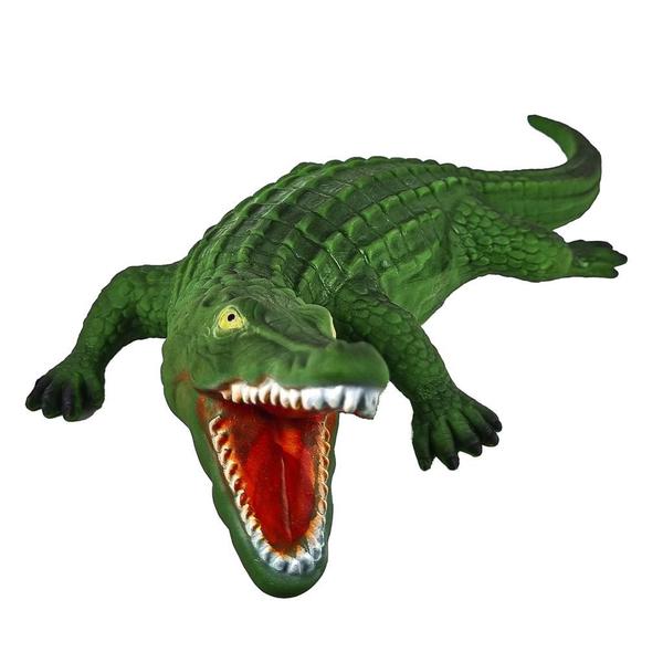 Imagem de Animal Jacaré Safári Crocodilo 41cm Boneco Miniatura Selvagem - Bee Toys