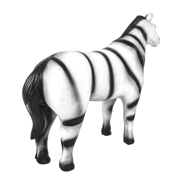 Imagem de Animal Zebra Em Vinil Boneco Safári Animais Selvagens Bee Toys