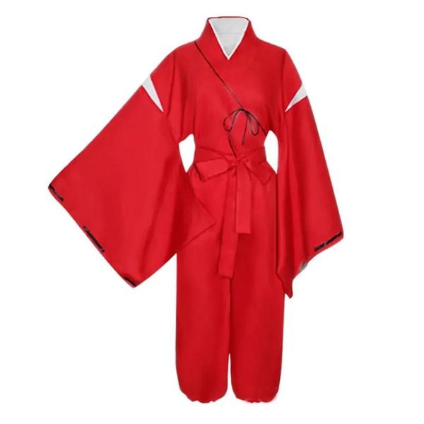 Imagem de Anime Inuyasha Kimono Cosplay Uniforme, Halloween Trajes, Vestido de Festa