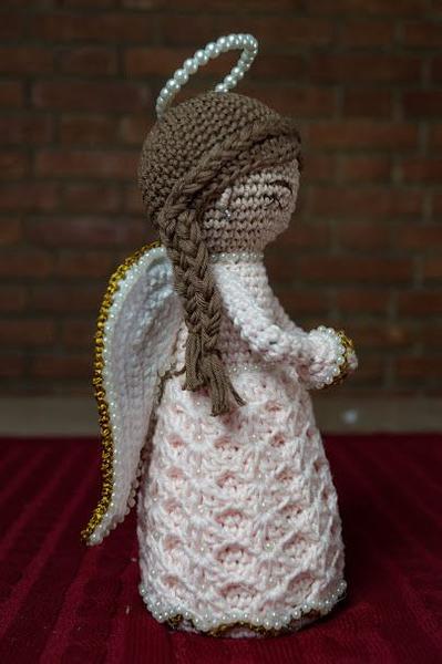 Imagem de Anjo da guarda artesanal menina amigurumi