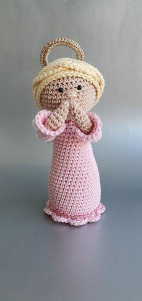 Imagem de Anjo  de amigurumi em crochê - rosa