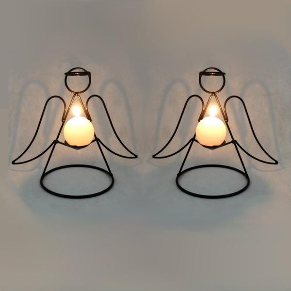 Anjos 2 castiçais porta vela Decorativo Velitas vela branca - Velitas (r) Imagem de Anjos 2 castiçais porta vela Decorativo Velitas vela branca
