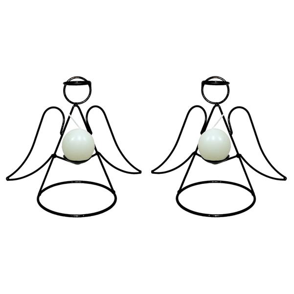 Anjos 2 castiçais porta vela Decorativo Velitas vela branca - Velitas (r) Imagem de Anjos 2 castiçais porta vela Decorativo Velitas vela branca