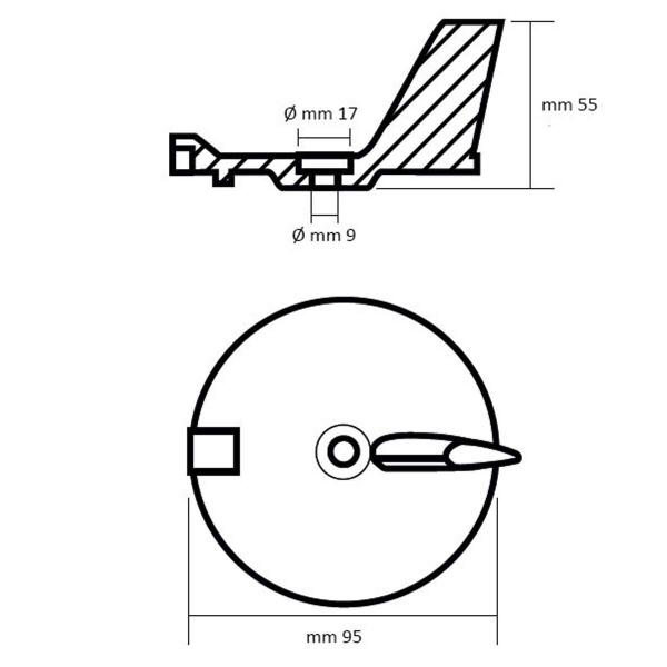 Anodo Leme Para Motores Yamaha 4T 25 A 60hp - Marine Importa Imagem de Anodo Leme Para Motores Yamaha 4T 25 A 60hp