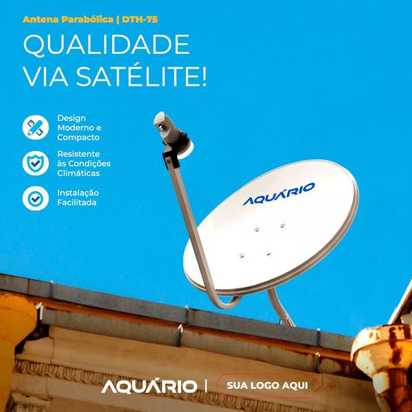 Imagem de Antena Banda Ku 75cm Aquário Parabólica + 1 Lnbf Ku