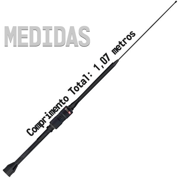 Imagem de Antena Base Embutida Black Px 11m Mini Argentina 200w 1,07m Steelpar