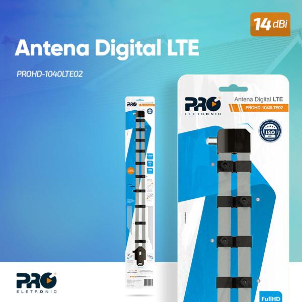 Imagem de Antena Digital Alto Ganho LTE 20 Elementos PROHD-1040LTE02