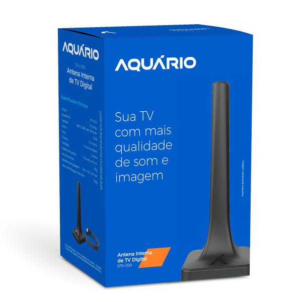 Imagem de Antena Digital Hdtv 4 Em 1 Vhf/uhf/fm/hdtv Uso Interno Ou Externo Com Cabo 2,5 Metros Dtv-200